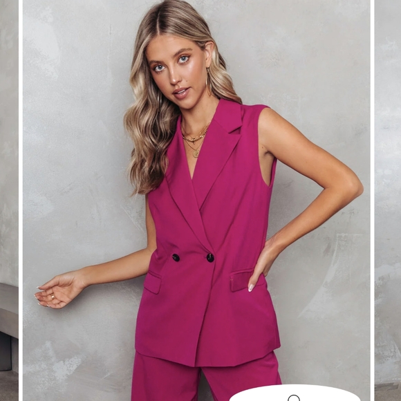 VICI Pocketed Vest - Magenta - Picture 4 of 9